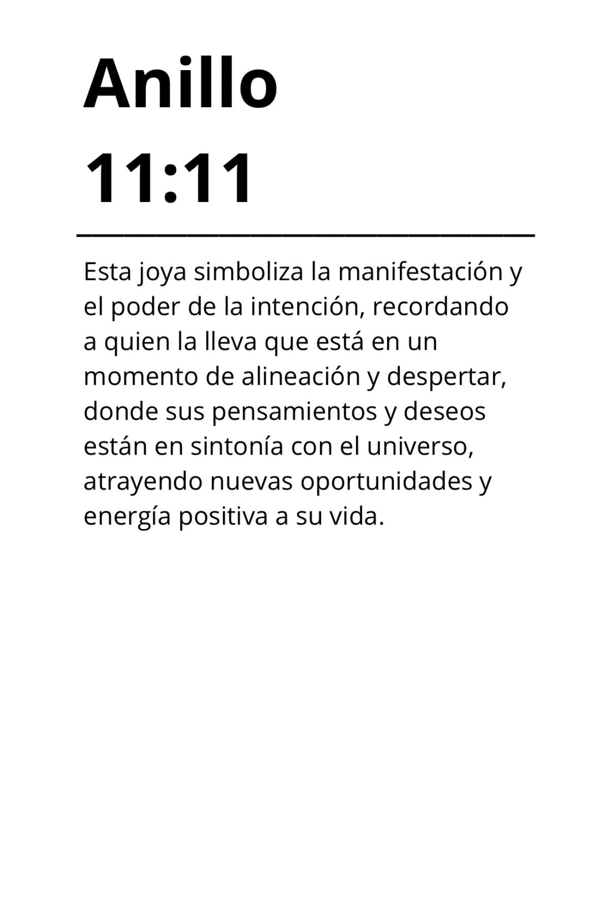Anillo 11:11
