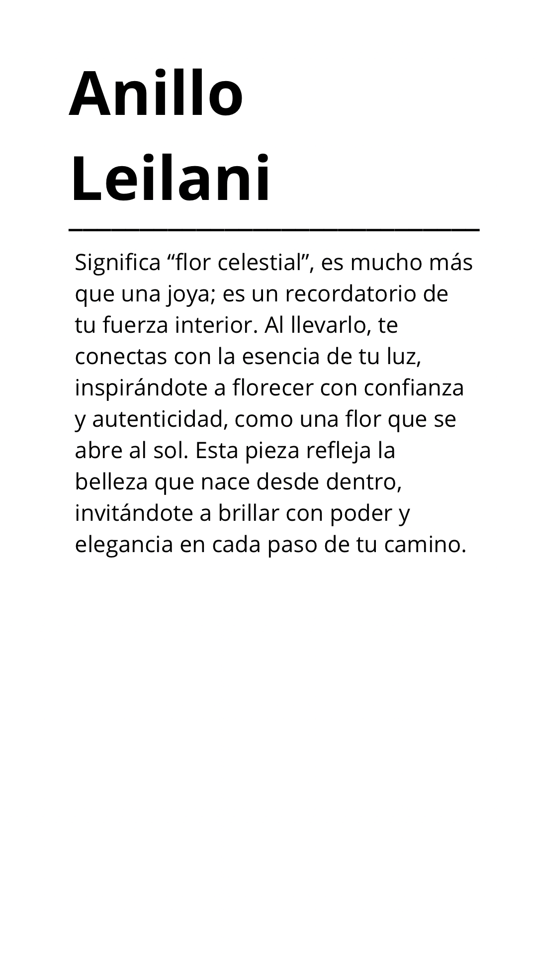 Anillo Leilani