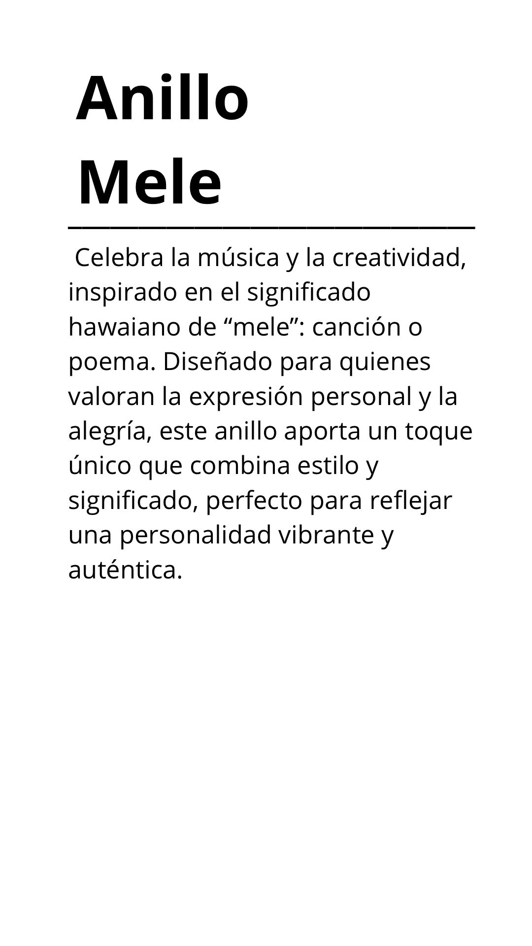 Anillo Mele