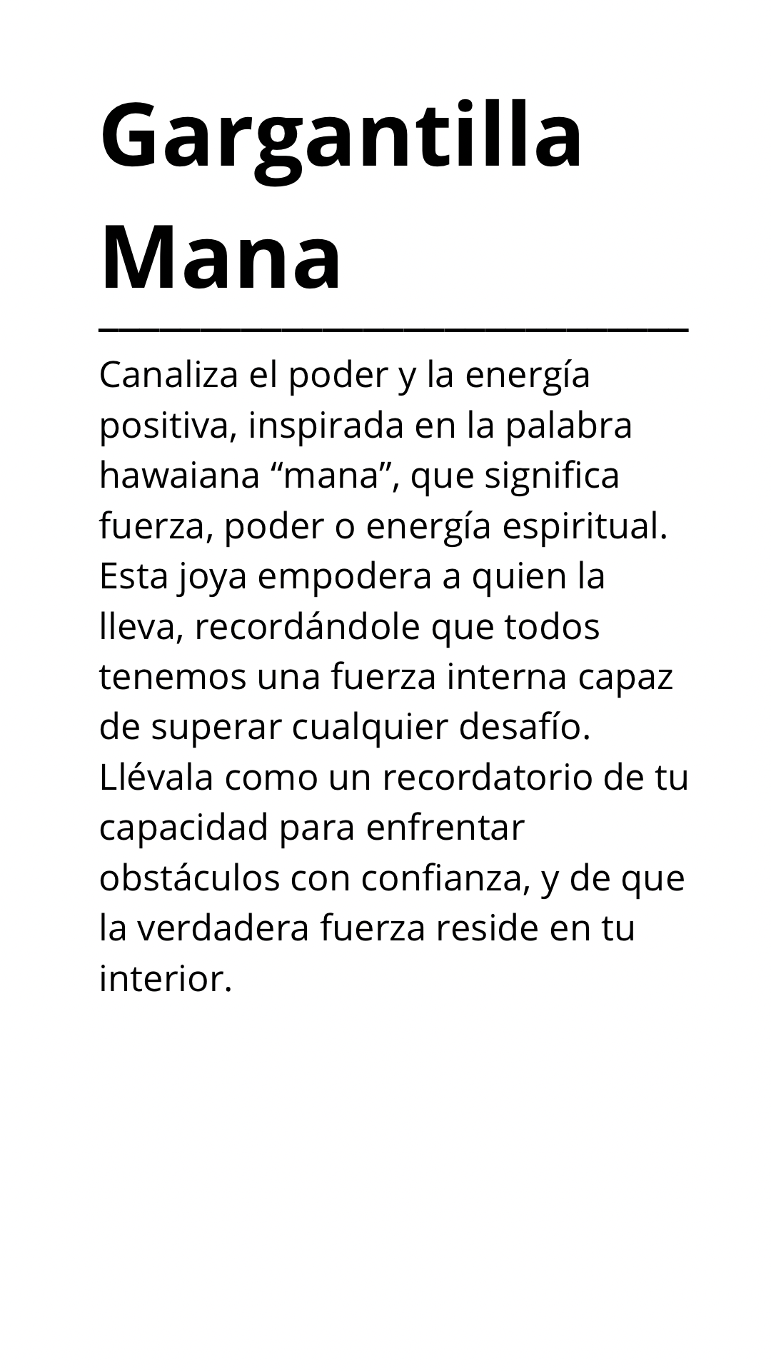 Gargantilla Mana