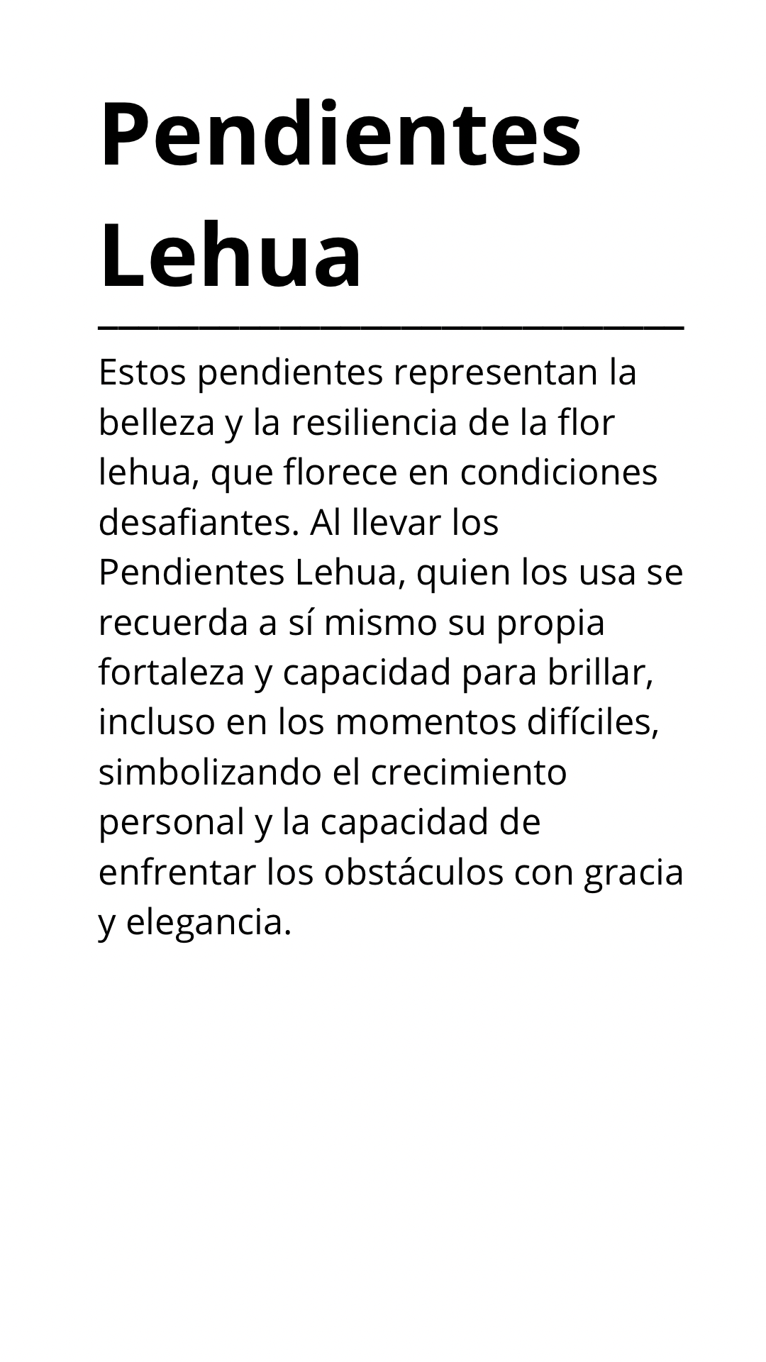 Pendientes Lehua
