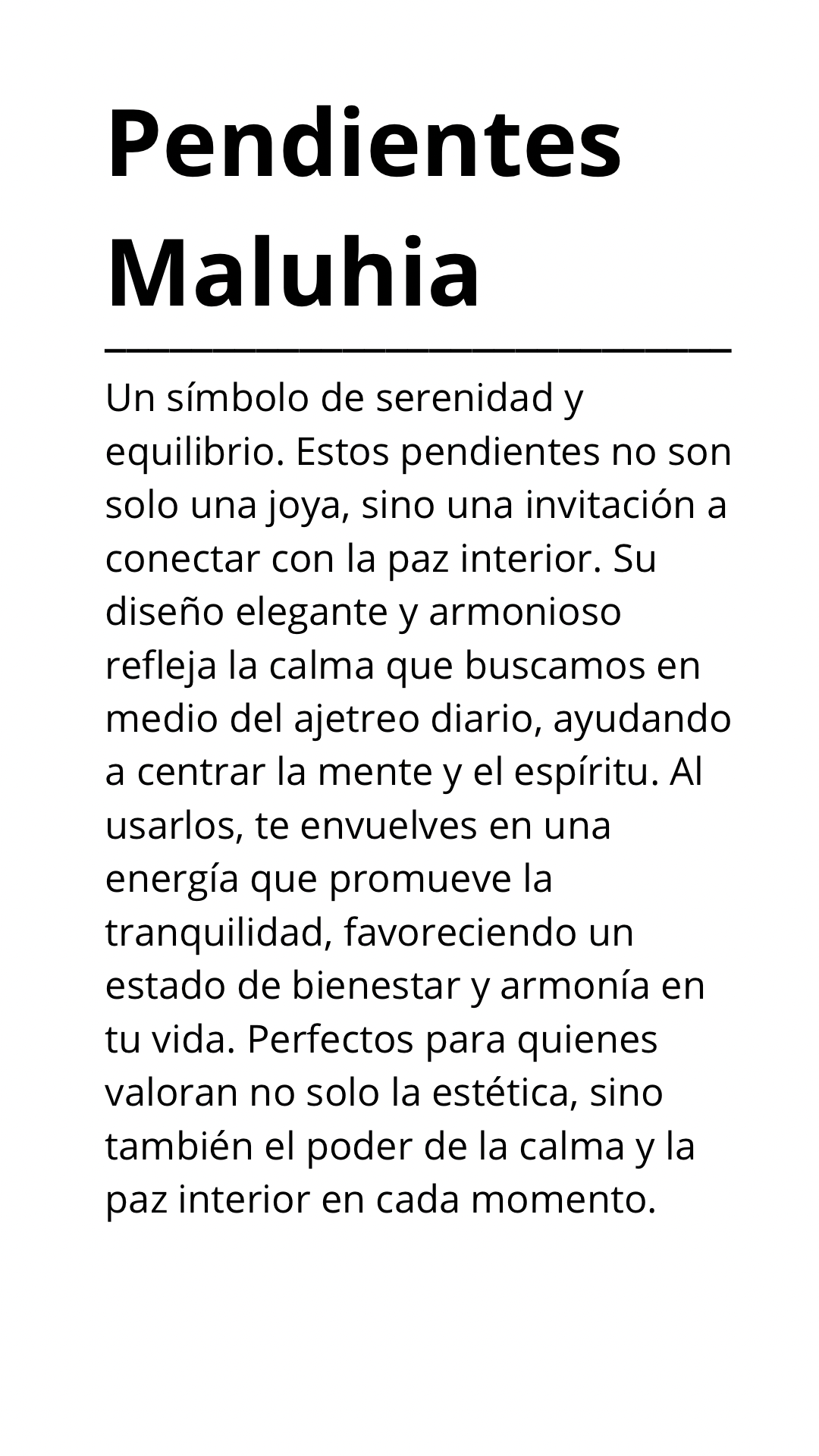 Pendientes Maluhia