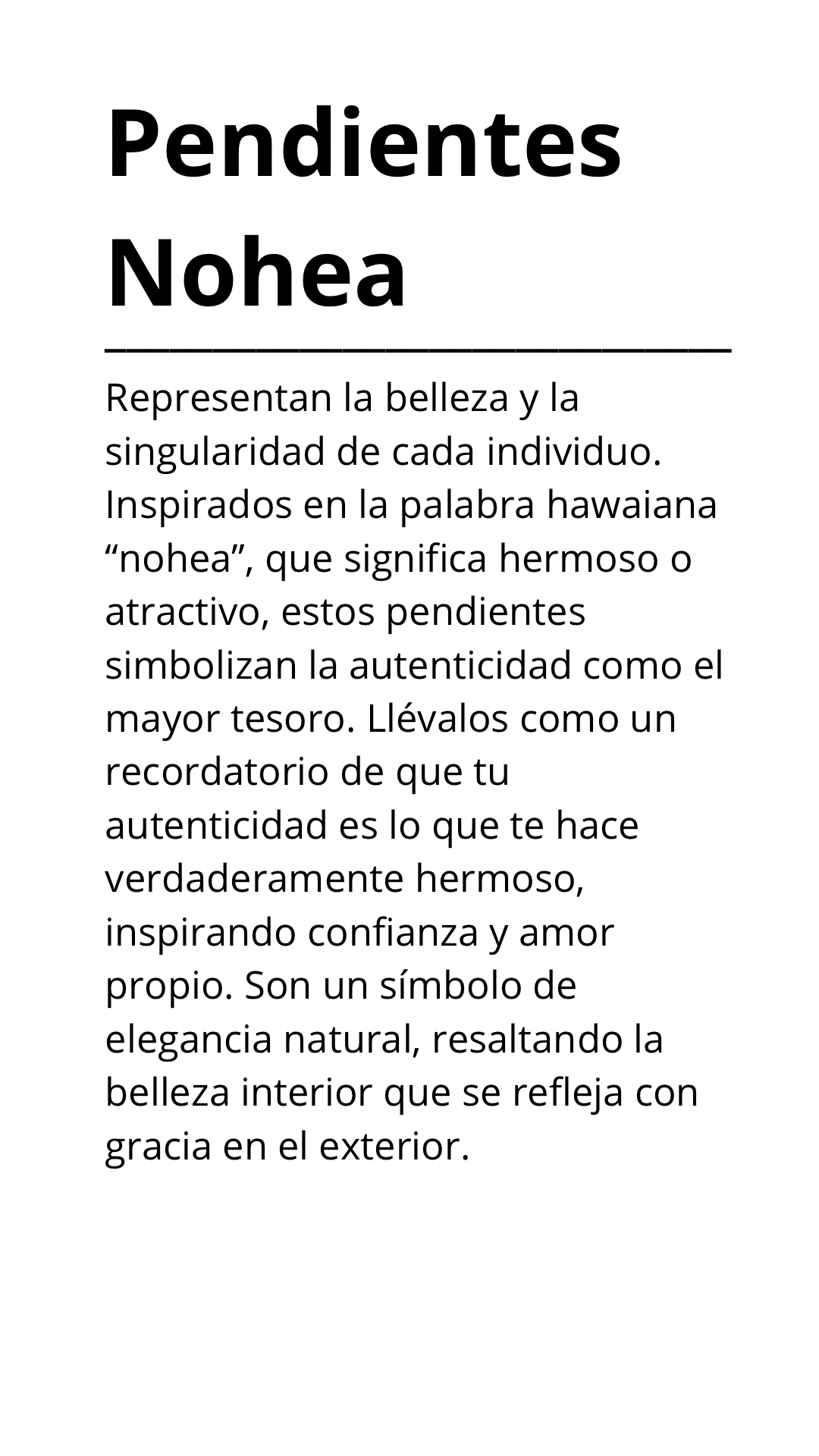 Pendientes Nohea