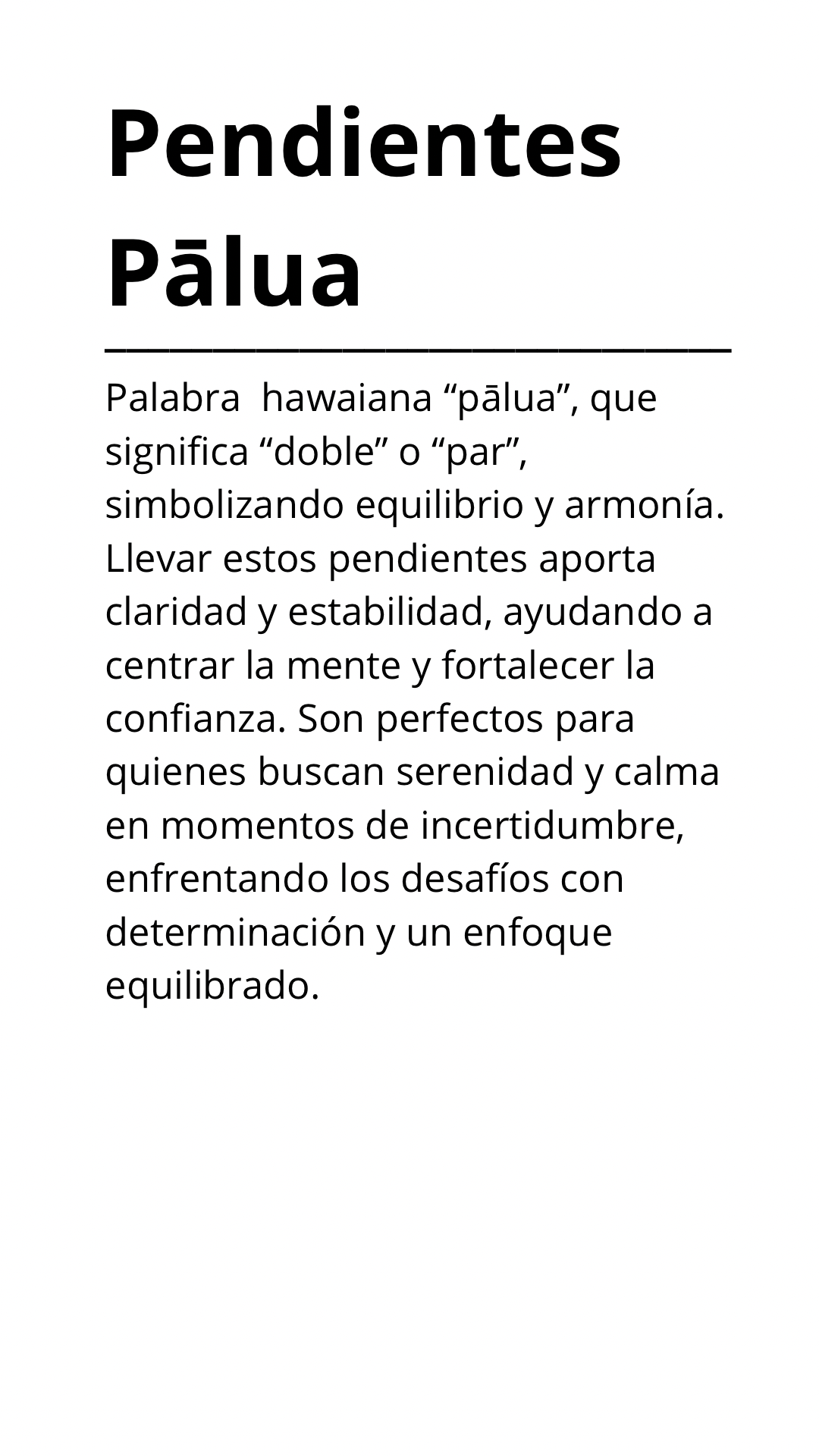Pendientes Pālua
