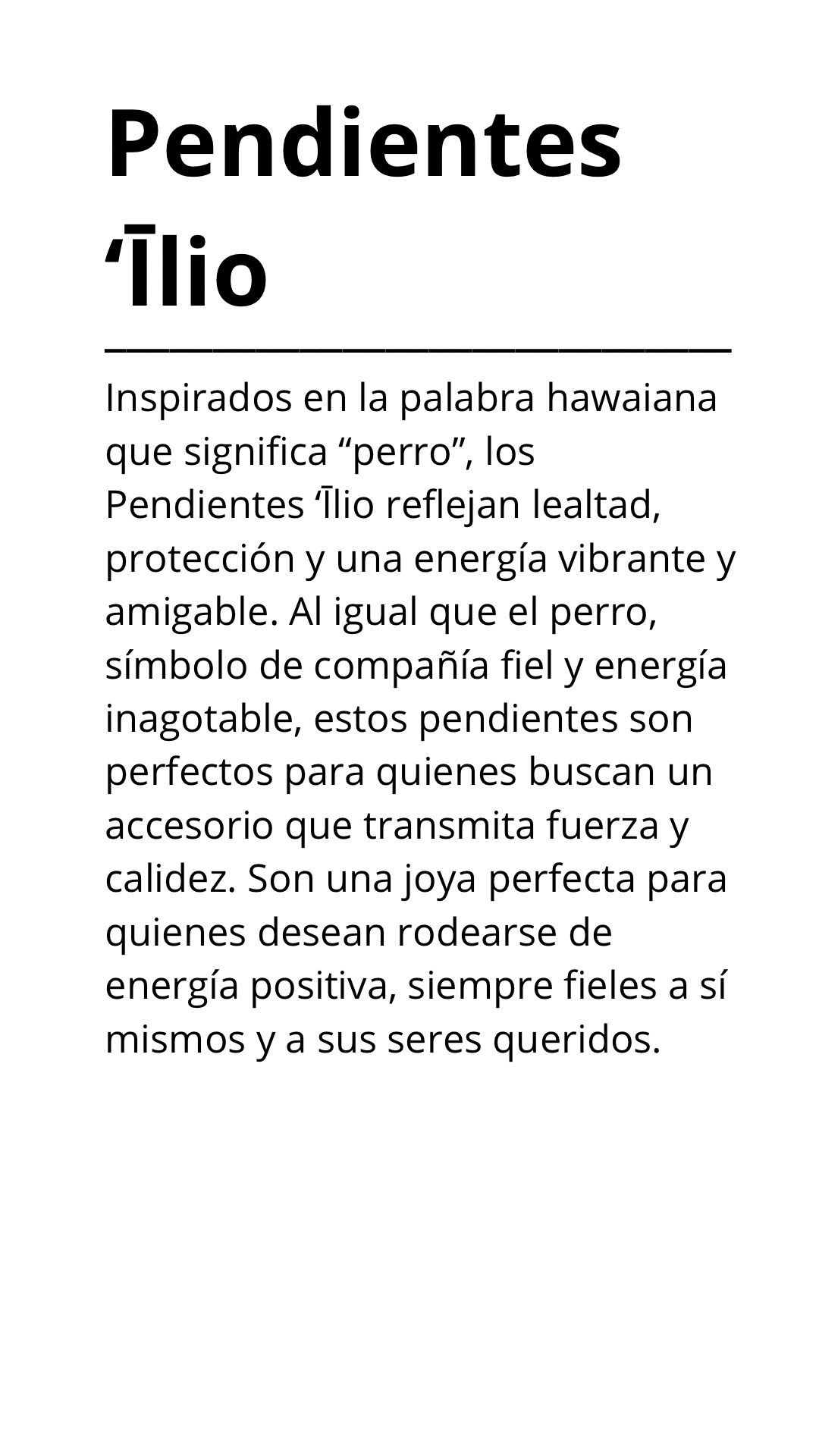 Pendientes ʻĪlio
